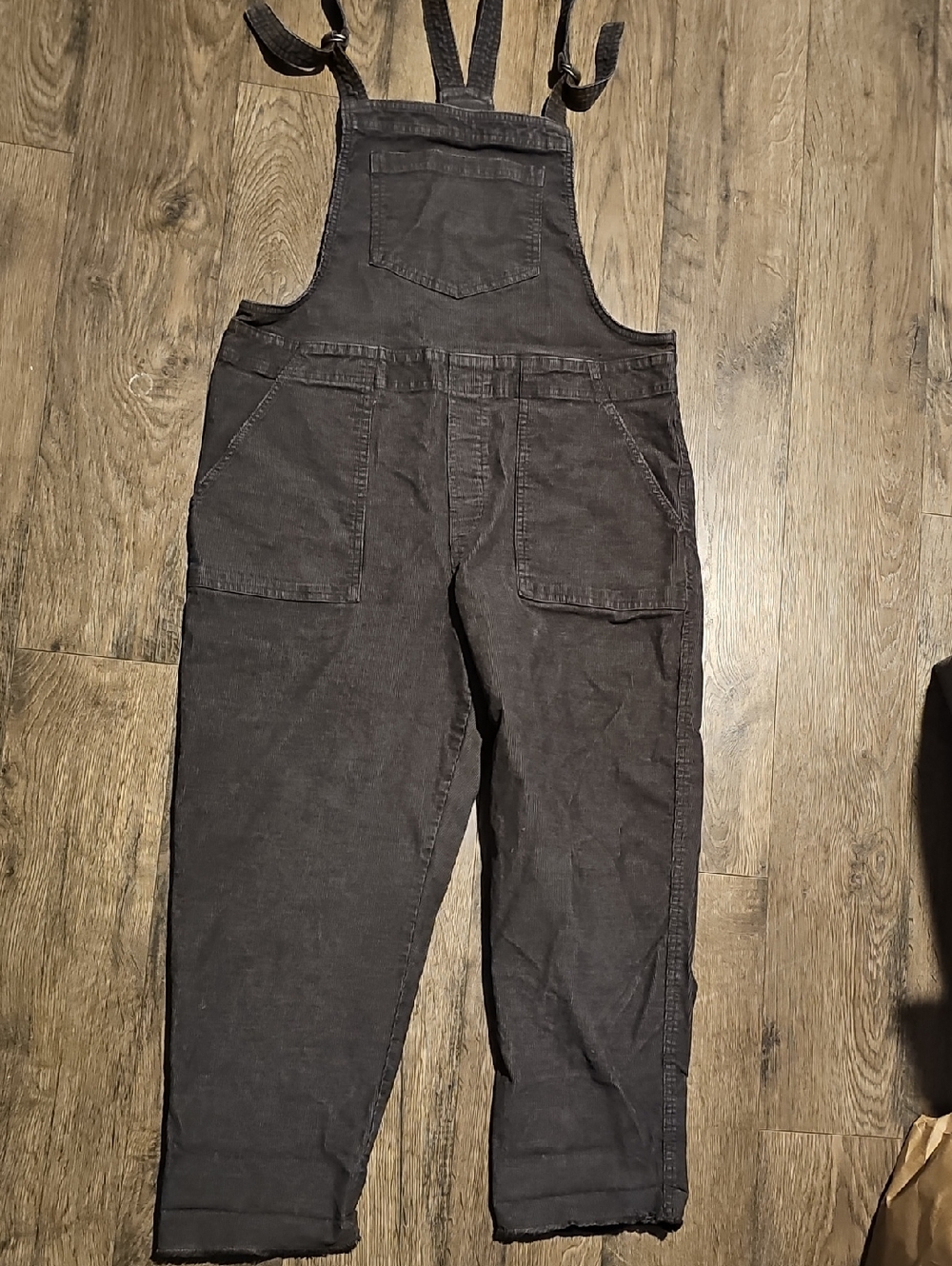 Aerie Overalls Gray Adjustable Large Women Bohemian Corduroy